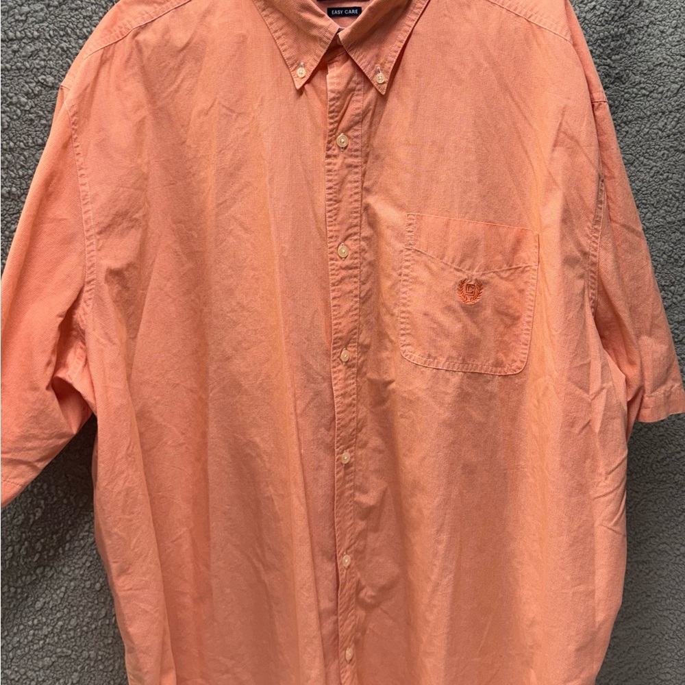 Chaps Men's Orange Casual Button Down Shirt